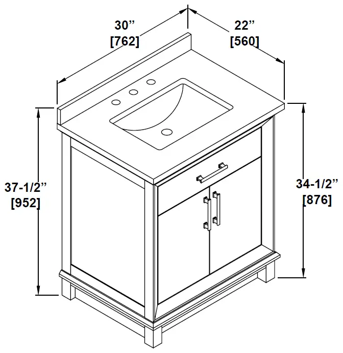 OVE-15VVA-CHUR30-007EI-Churchill-30-Inch-Single-Sink-fig-1