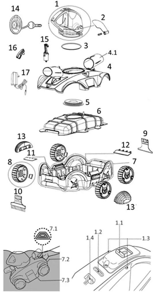 HAYWARD RCH200CU AquaVac 250 Cordless Electric Pool Cleaner - HOW THE ROBOT WORKS