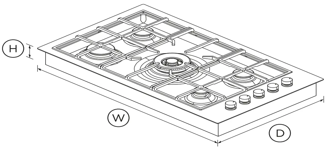 FISHER PAYKEL CG365DLPRX2_N 36 Inch Flush Fit Gas on Steel Cooktop - Fig