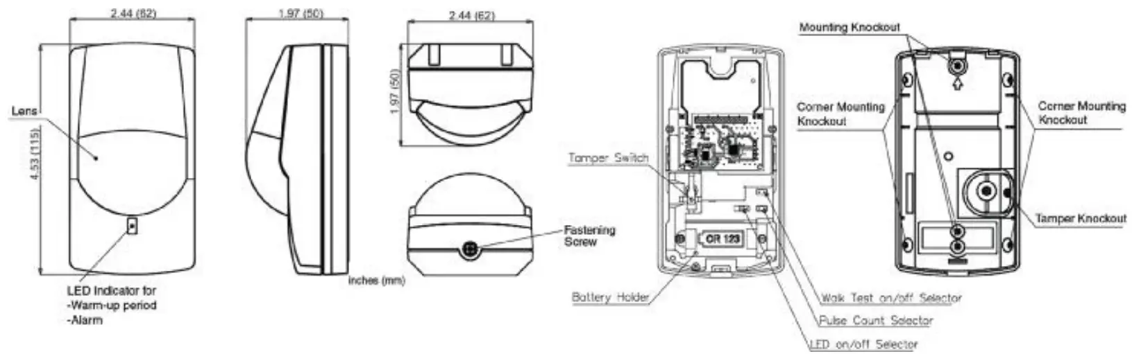 TRX 433MHZ PIR Wireless Pet Friendly Passive Infrared Motion Sensor - fig 1