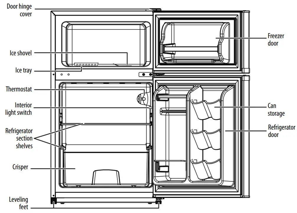 INSIGNIA 2-Door Compact Refrigerator - INSIGNIA 2-Door Compact Refrigerator