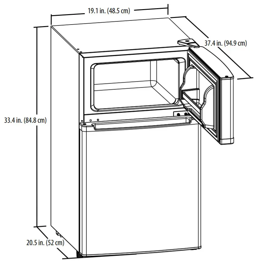 INSIGNIA 2-Door Compact Refrigerator -dd