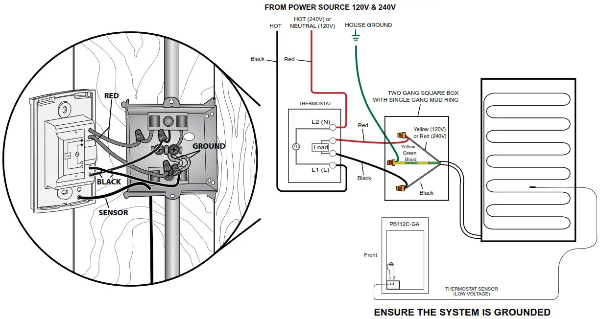 WarmlyYours Environ Flex Roll System - Installing The Thermostat