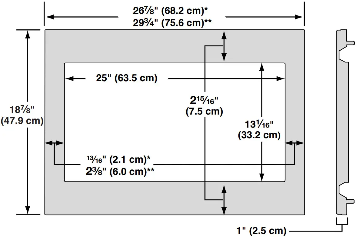 FORTE F2422MV5SS 5 Series 2 2 CU FT Countertop Microwave - DIMENSIONS