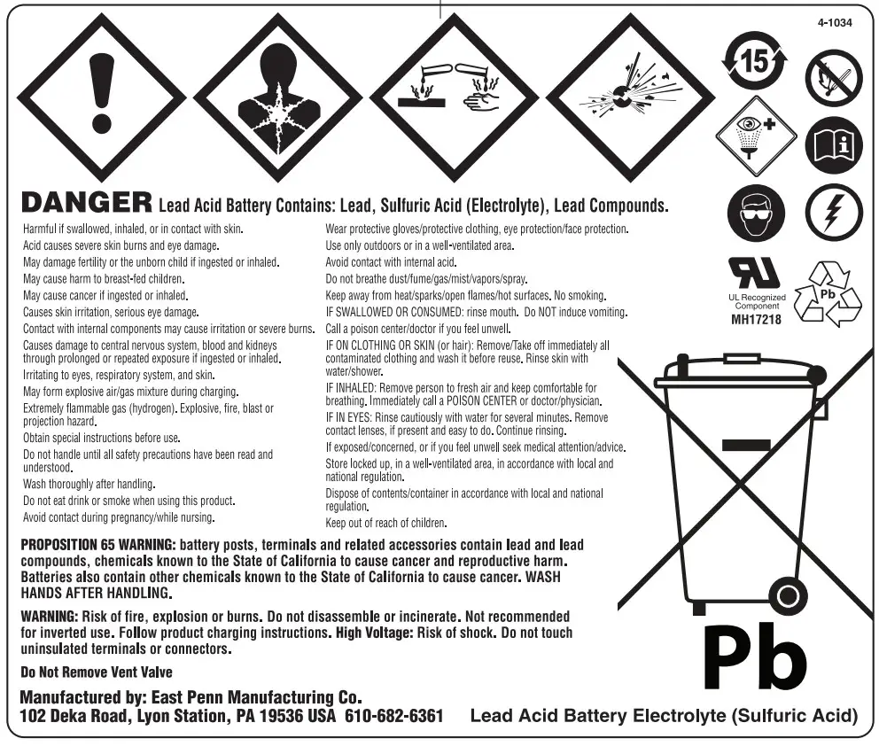 Deka High Rate HRC Batteries - warning