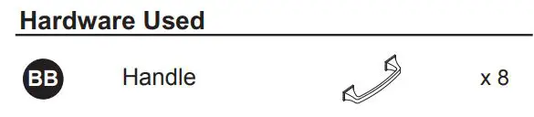 Style SELECTIONS 1678VA-49-311-934 48.875-In Vanity with Top Instruction Manual - One set of handles (BB) are packaged separately in the box