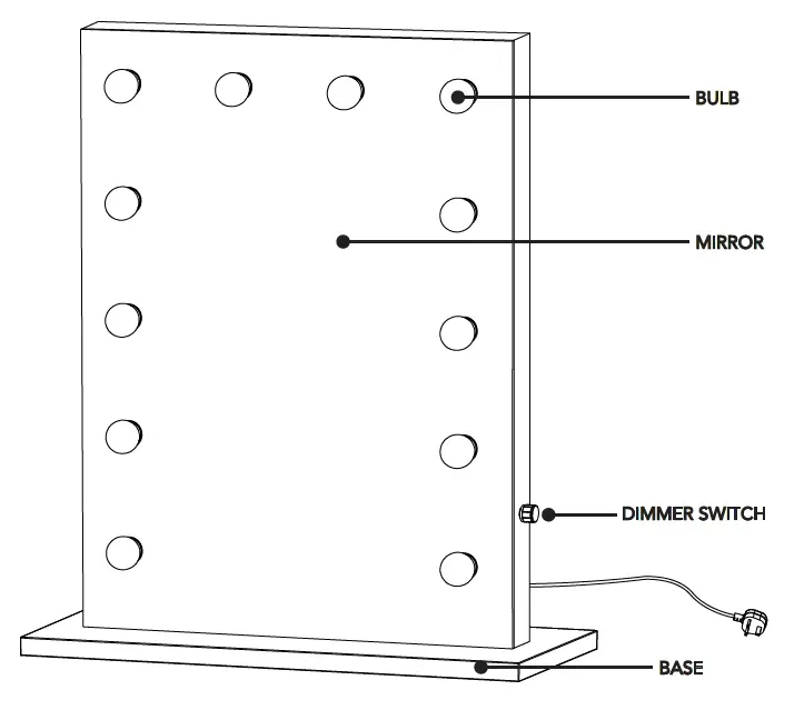 Beautiful 4000066 Electrical Mirror with Lights-1