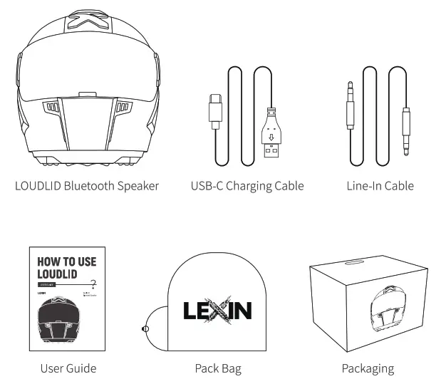 LEXIN LOUDLID Bluetooth Speaker - FIg1