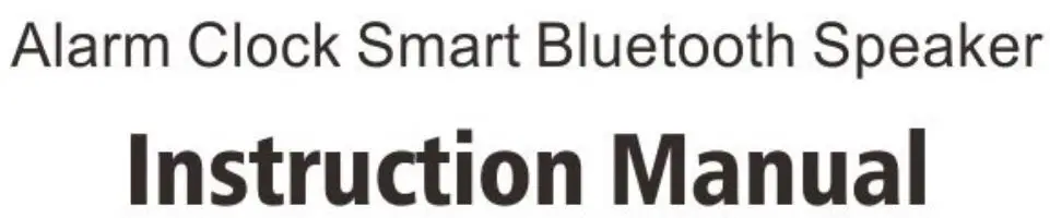FAST TECH 9735647 Alarm Clock Smart Bluetooth Speaker Instruction Manual