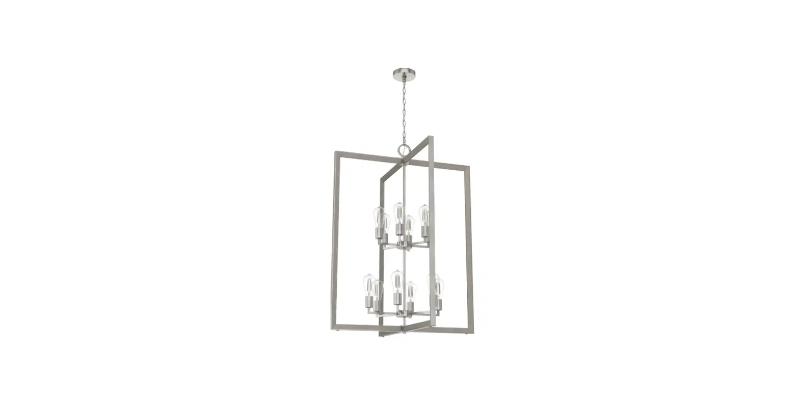 Hunter 19859 Woodburn 12 Light 30.5 Inch Foyer Pendant Instruction Manual