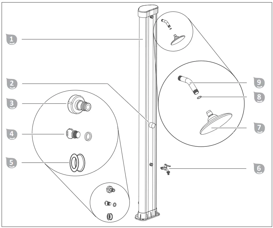 Steinbach Top Line Solar Shower - FIGURE 1