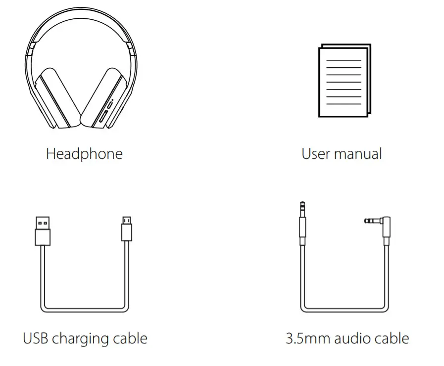 EDIFIER W820BT Bluetooth Stereo Headphones - Box Contents