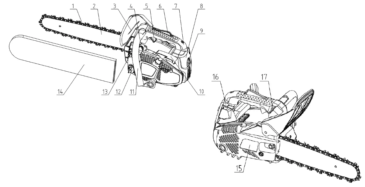 NAKAYAMA-PC3600-3kg-Gasoline-Chainsaw-fig-1