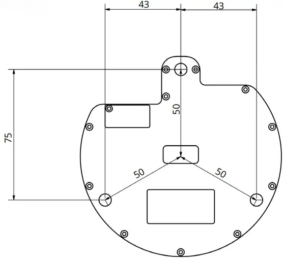 Base Plate Hole Centres diagram