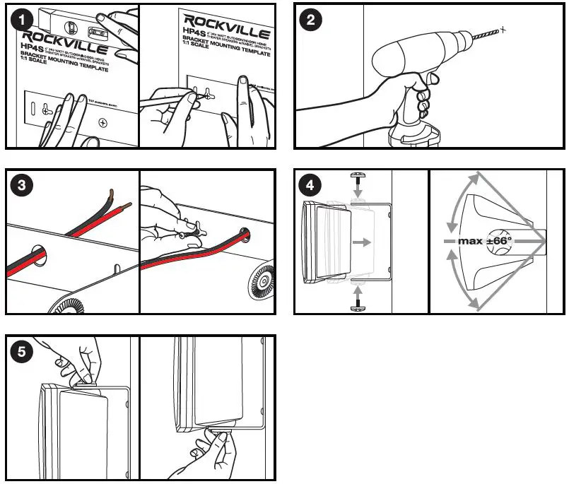 ROCKVILLE-HP4S-4-Inch-360-Watt-Outdoor-Indoor-Home-Theater-Speakers with-Swivel-Brackets-fig-1