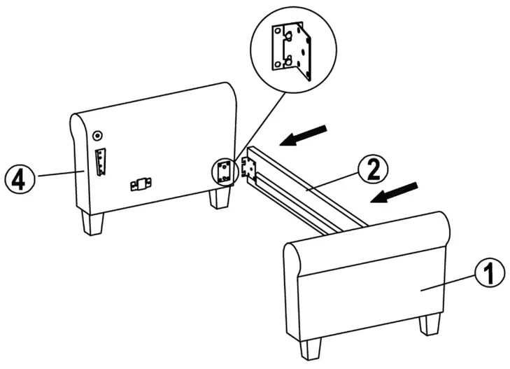 Serta 73 Square Roll Arm Sofa -2