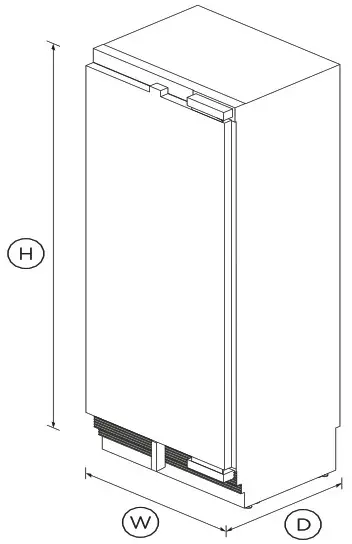 FISHER PAYKEL RS7621FRJK1 Integrated Column Freezer 76cm Ice - Figure