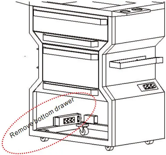 Remove bottom drawer