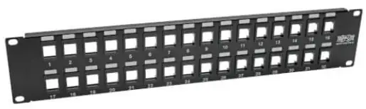 TRIPP-LITE-N062-048-KJ-48-Port-1U-Rack-Mount-Unshielded-Blank-Keystone-Multimedia-Patch-Pane-PRODACT-IMG