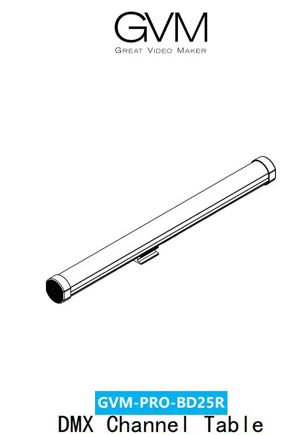 GVM-PRO-BD25R Colorful stick Wind Light User Manual