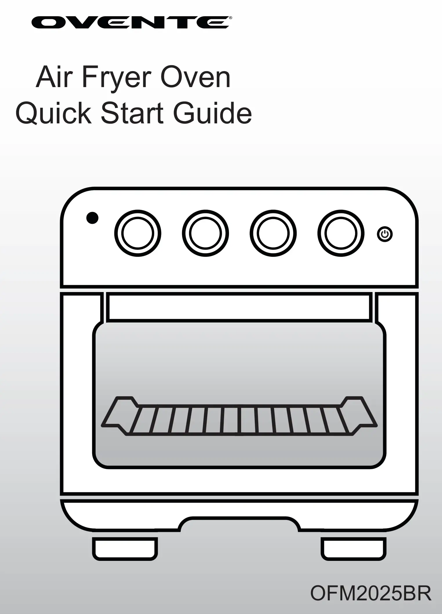 Ovente OFM2025BR Stainless Steel Multi-Function Air Fryer Oven User Guide