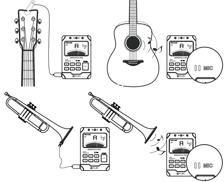 KLIQ METROPITCH-PRO Rechargeable Digital Tuner and Metronome - 2