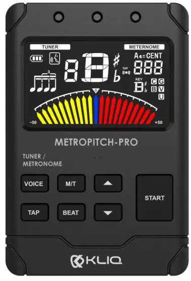 KLIQ METROPITCH-PRO Rechargeable Digital Tuner and Metronome