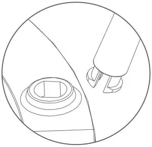 supporter-stick at an angle