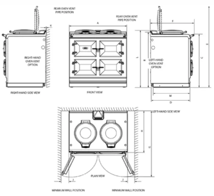 AGA eR7 100 Classic Cast Iron Electric Range - fig 1