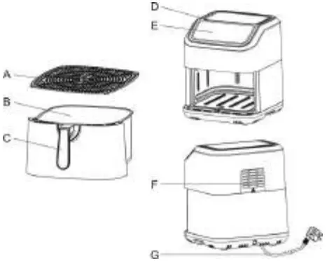 TurboTronic TT-AF12D XL airchef Professional Air Fryer A1