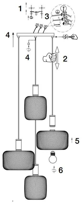 Schuller 910460 Osiris 4 Lights Lamp -