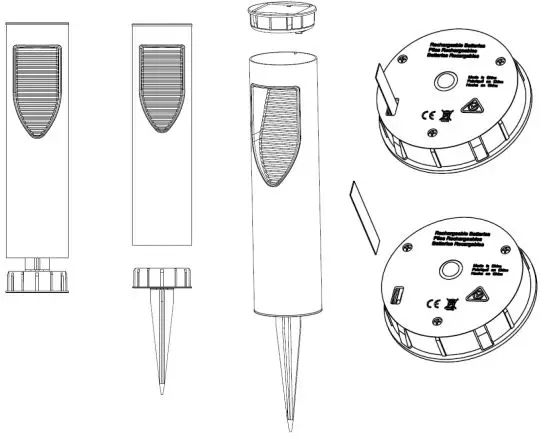 LANDI 59893.01 Path Light Solar 8.6 × 31.6 cm-FIG2