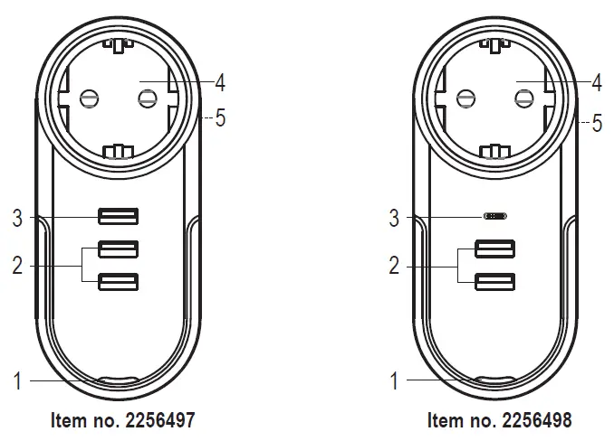 Sygonix 2256497 USB Charging Adapter Rotatable 2x USB 1x type-C 1