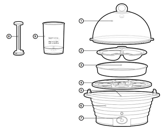 CHEFMAN Eelectric EGG Cooker - FIGURE 1