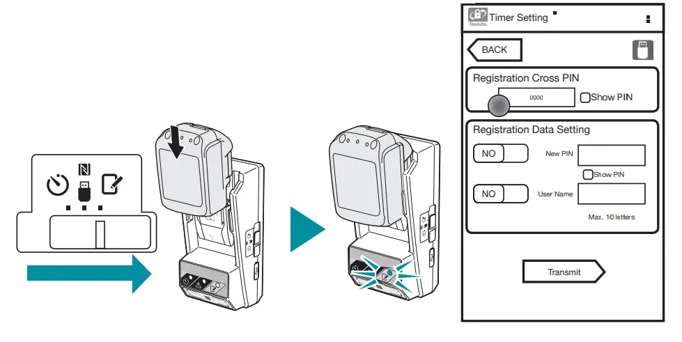 makita BPS01 Lock Battery Adapter- Low Battary