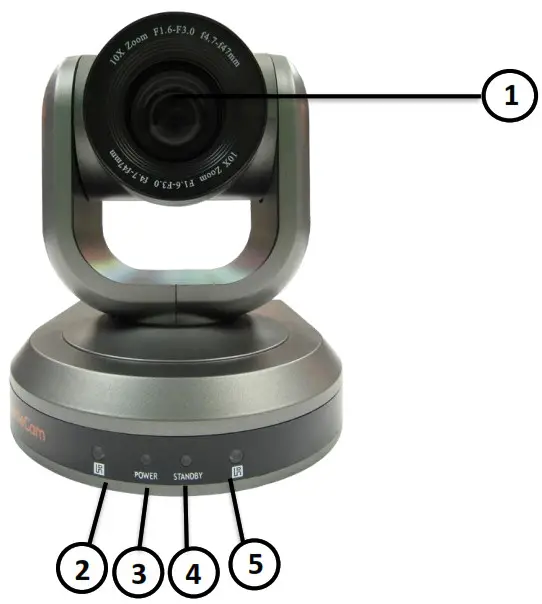 HuddleCamHD 10X-GY-G3 2.1 MP - Physical Description
