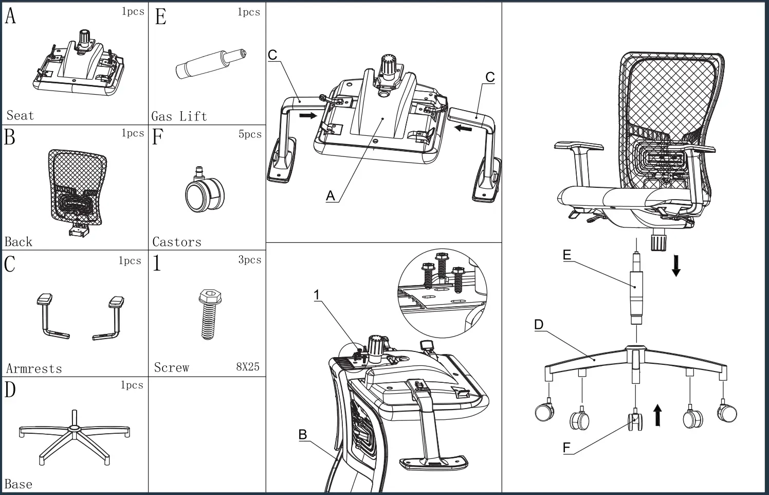 iiglo 1171752 Ergo Office Chair Architect 5.0 - fig1
