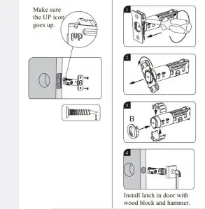 FIG 10 Install the latch and strike