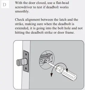 FIG 12 Install the latch and strike