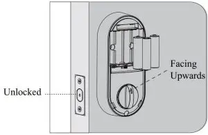 FIG 21 Reset the lock to teach the lock the orientation of the door