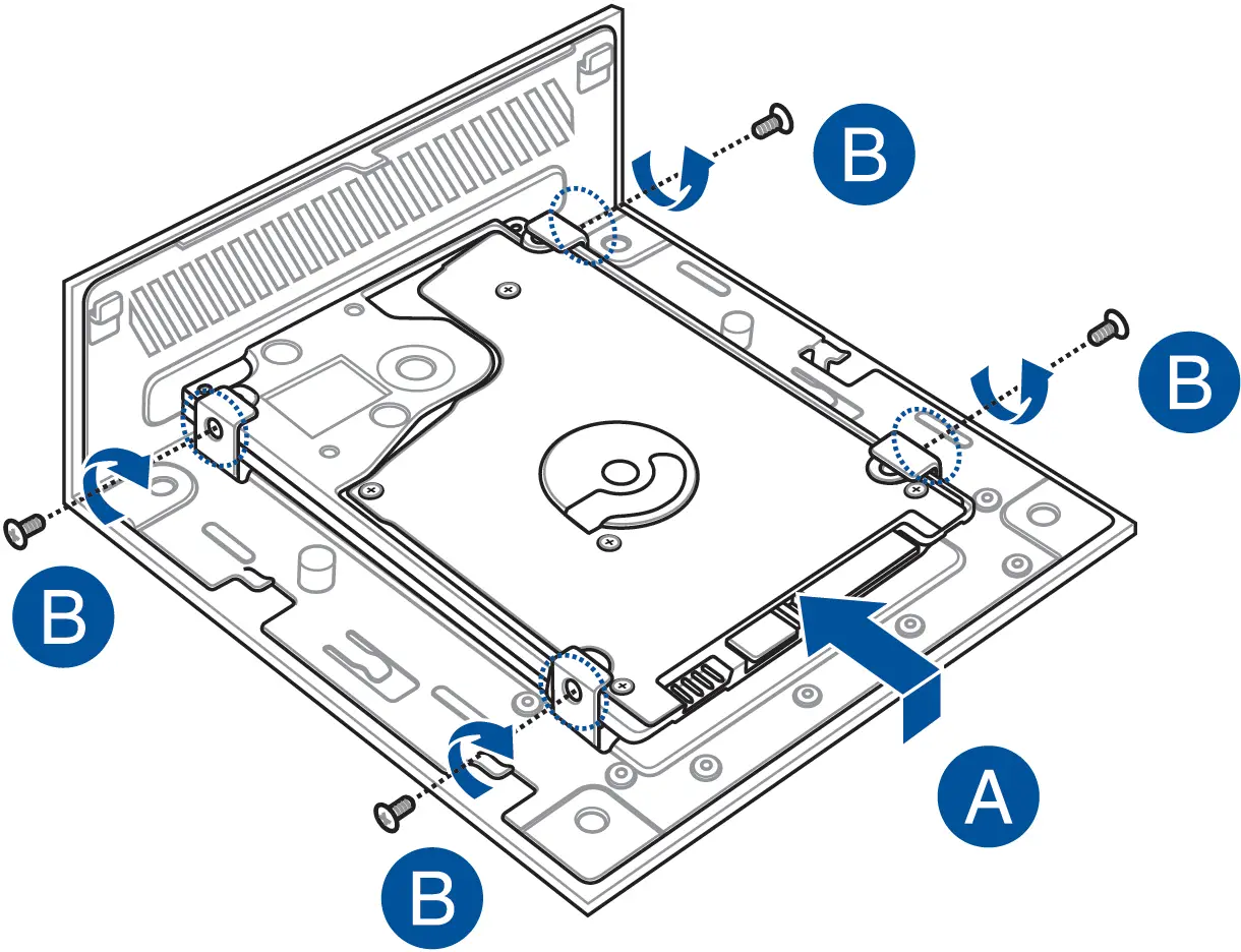 Installing 2.5” HDD or SSD
