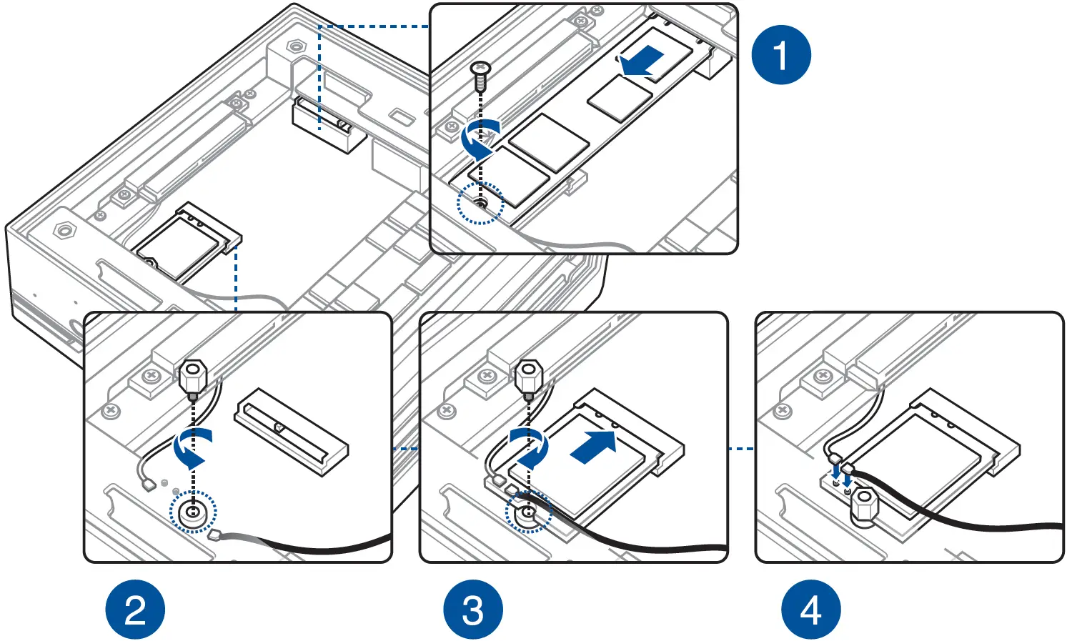 Installing the wireless card