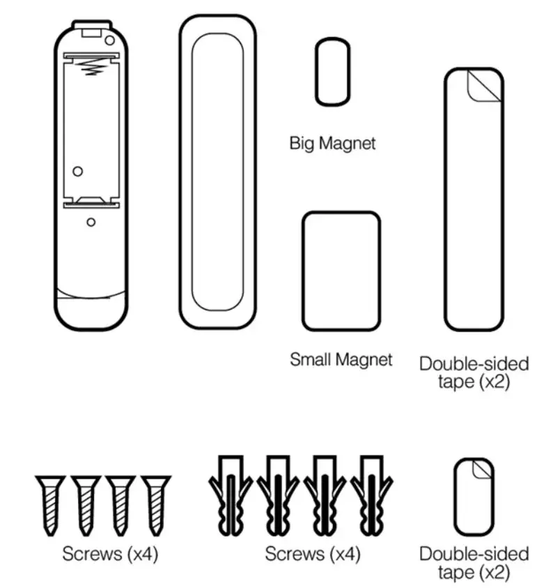 Aeotec Door Window Sensor 7 Basic ZWA011 User Guide - Package contents