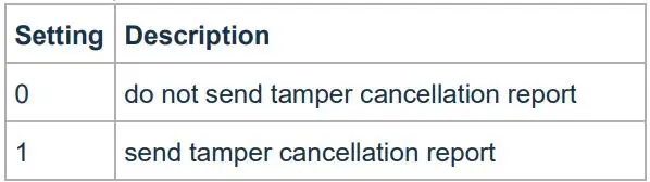Aeotec Door Window Sensor 7 Basic ZWA011 User Guide - Parameter 13 Reporting tamper alarm cancellation