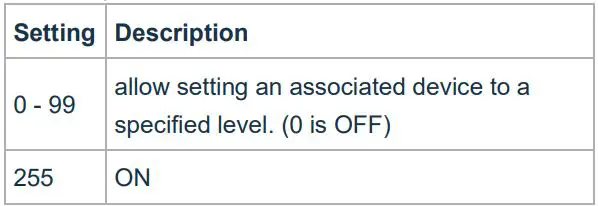 Aeotec Door Window Sensor 7 Basic ZWA011 User Guide - Parameter 9 Value of OFF command frame sent to Group 2 Association