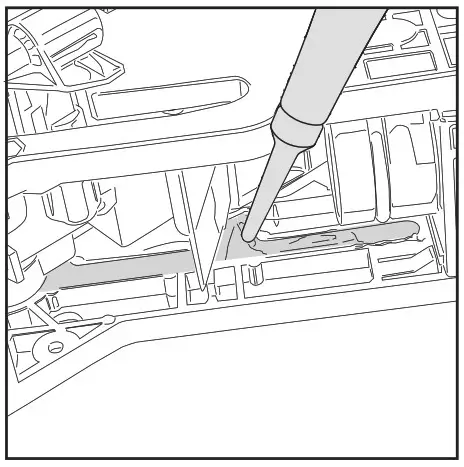 Apply a thin layer of lubricant to the guides