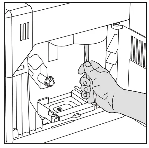 Clean the coffee outlet duct thoroughly