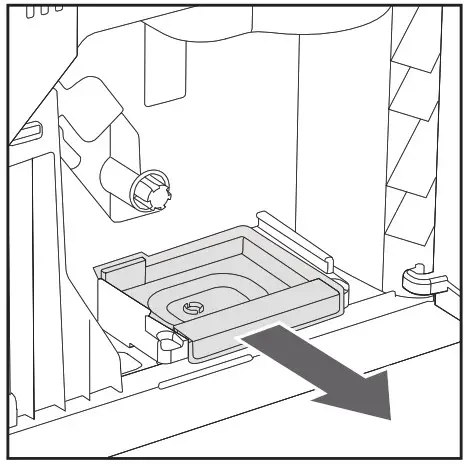 Remove the coffee residues drawer
