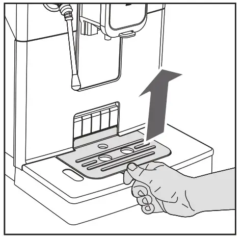 Remove the espresso tray