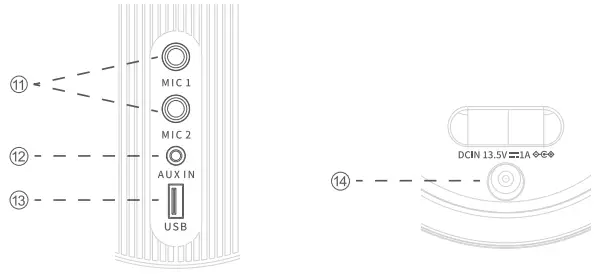 DONNER DKM-20 Disco Shiny Star Karaoke Party Speaker - fing2